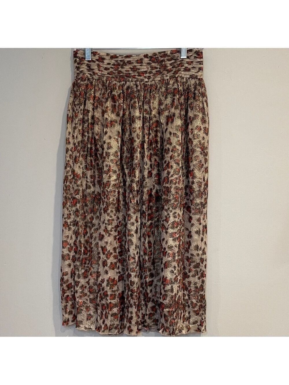 NWT Cheetah Print Midi Skirt Size 4
